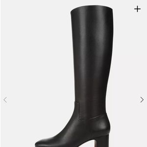 Vince Black Heeled Knee-High Boots